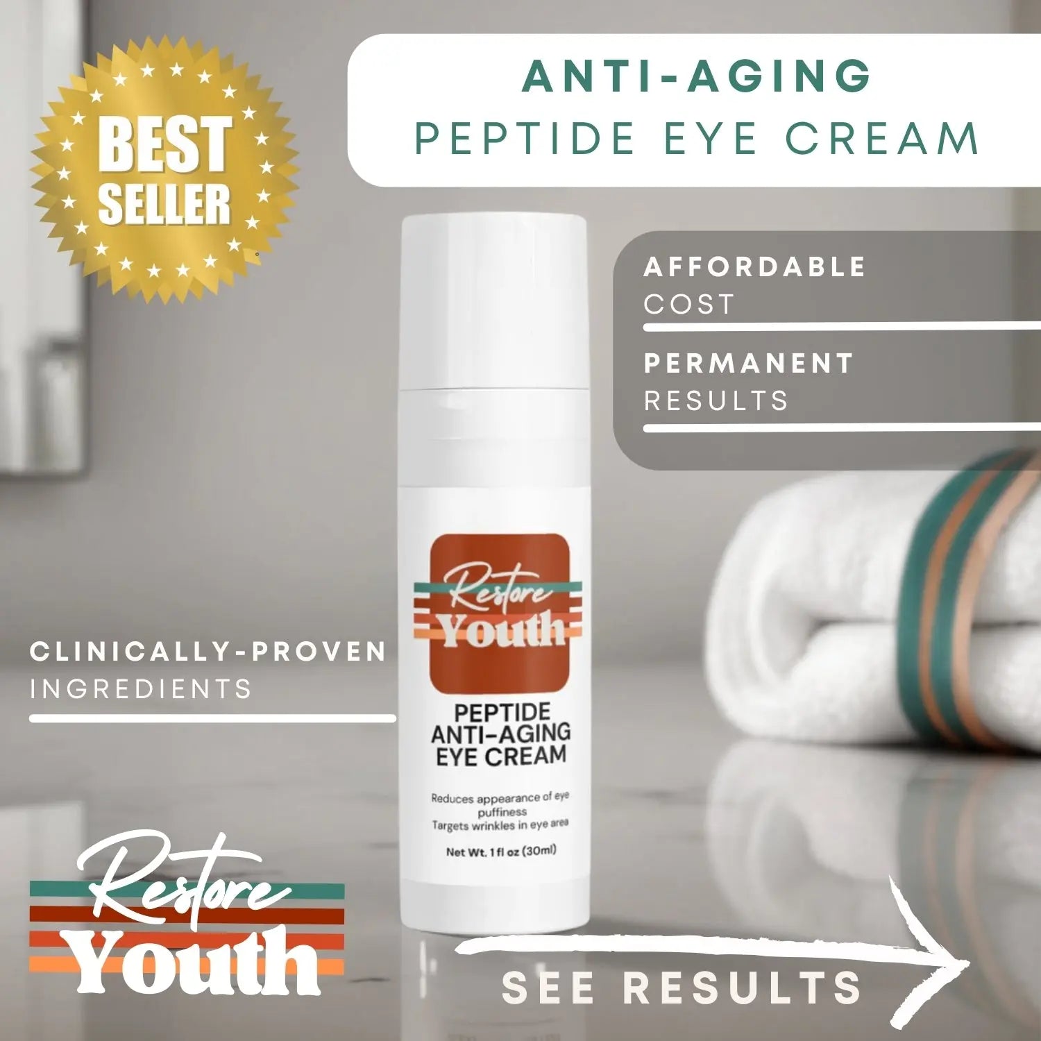 Peptide Anti Aging Eye Cream Restore Youth